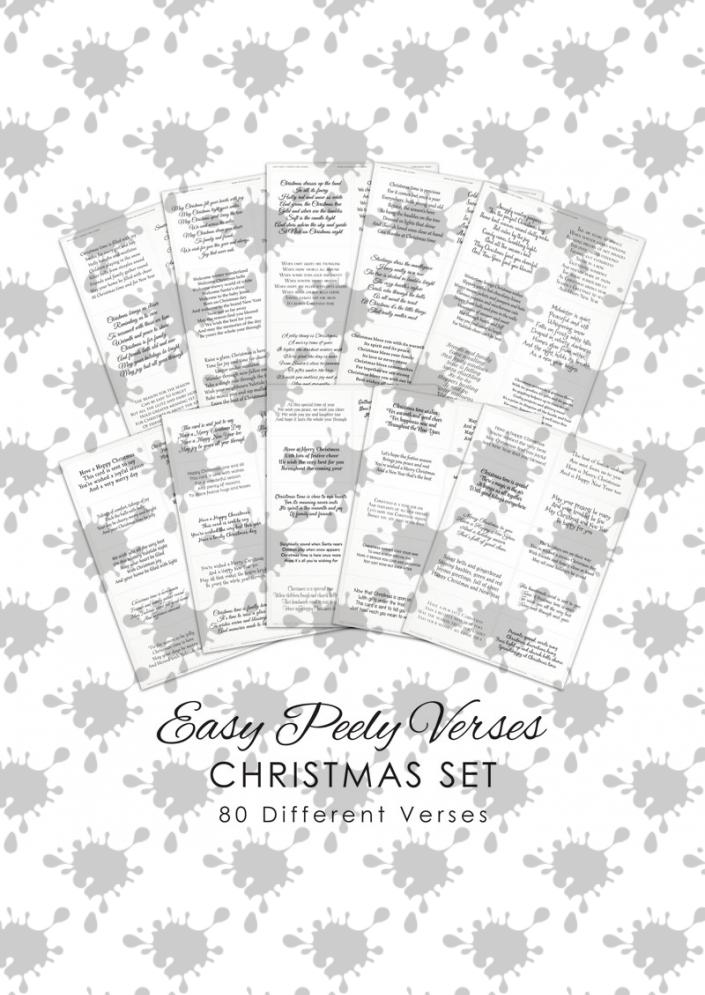 Easy Peely Verses for Cards - Christmas Set